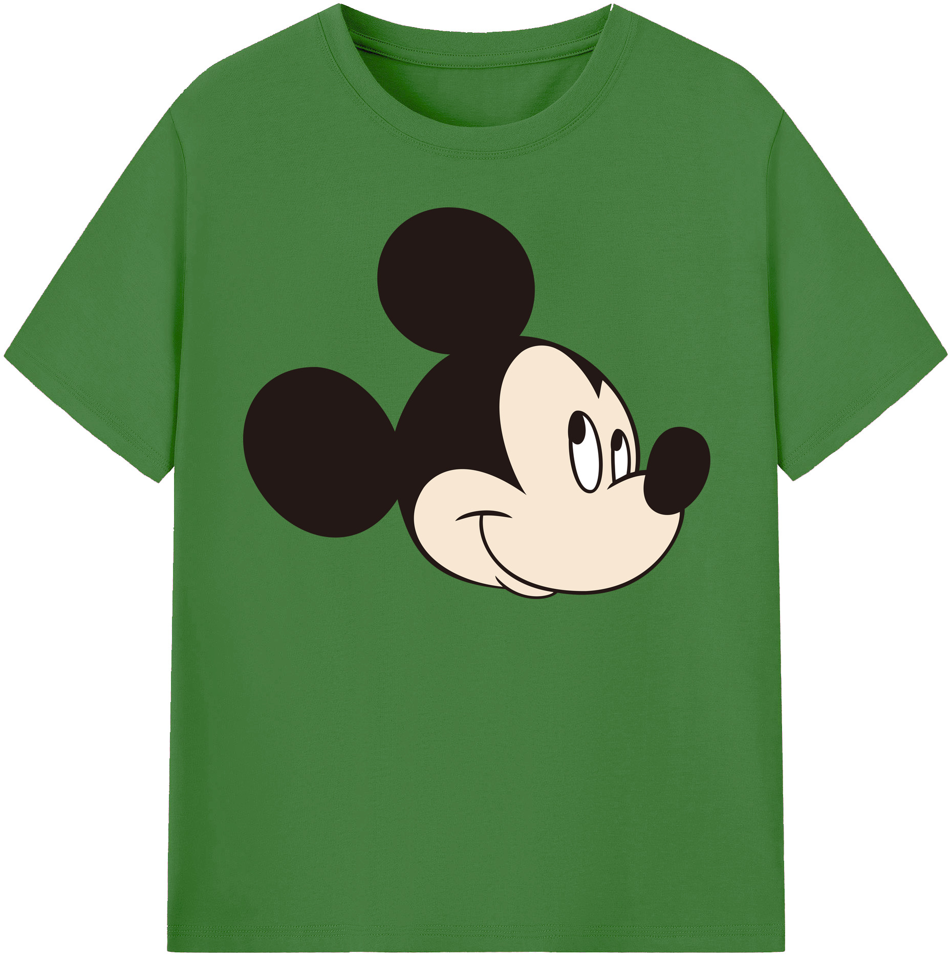 （画像用） ミッキーマウス Mickey Mouse レディースカジュアルプリントTシャツ（綿100％）